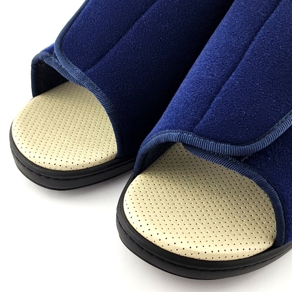 Podowell Men's Blue Alexis Hi-Top Slippers Antibacterial Washable Size 42 - Picture 5 of 15